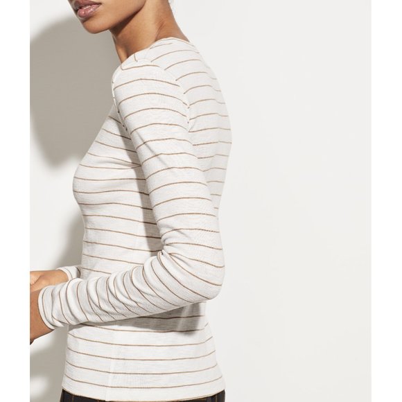 NWT Vince Stripe Print Wool Lightweight Sweater Top - Picture 1 of 8
